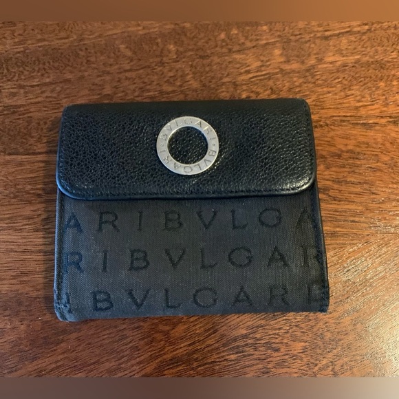 XXSOLDXX BVLGARI Denim and Leather Monogram Wallet EUC - Picture 10 of 10